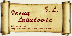 Vesna Lupulović vizit kartica